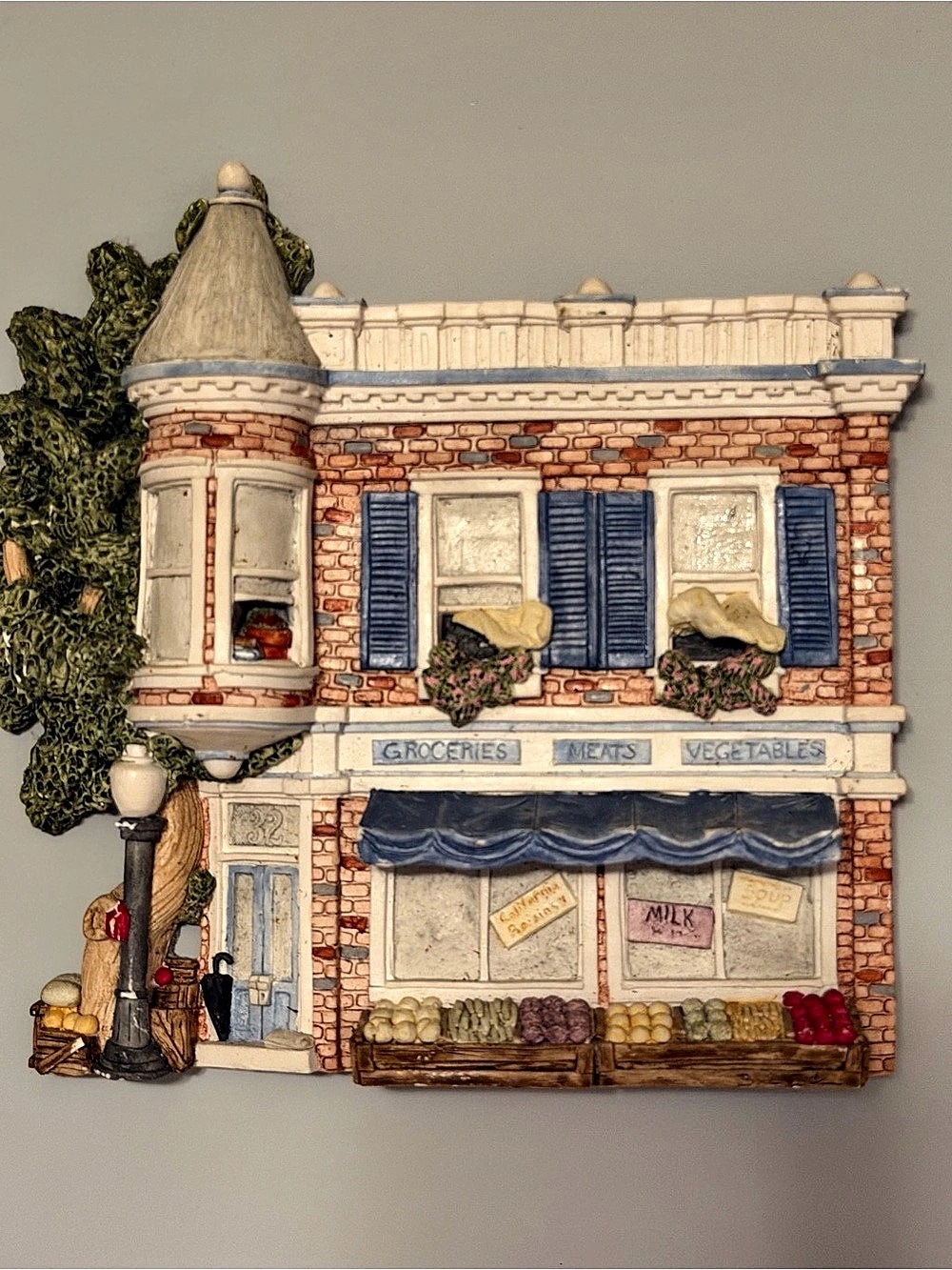 Vintage Brian Baker Dejavu Collection Corner Grocery Store Wall Decor